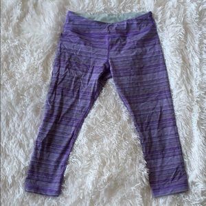 ivivva purple stripped leggings